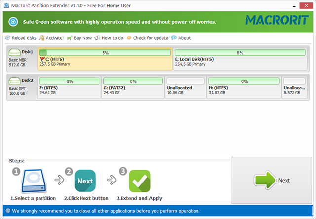 تحميل برنامج Macrorit Partition Extender لتقسيم الهارد ديسك