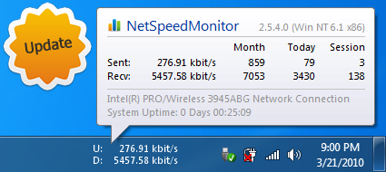 تحميل برنامج Net Speed Monitor لقياس سرعة الانترنت للكمبيوتر