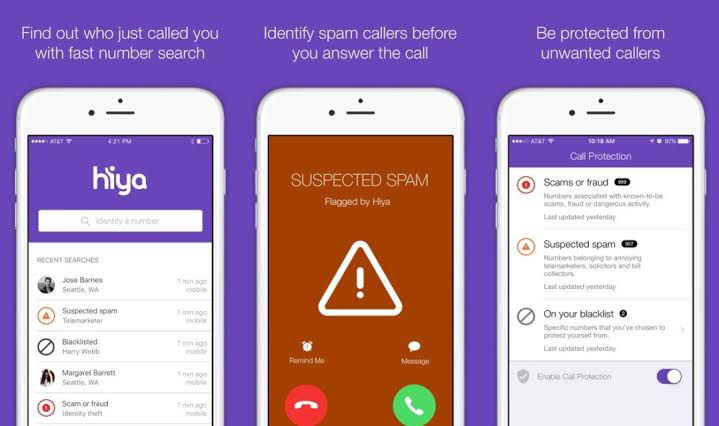 نتيجة بحث الصور عن برنامج Hiya"
