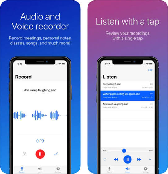  برنامج 3. Voice Recorder Free"