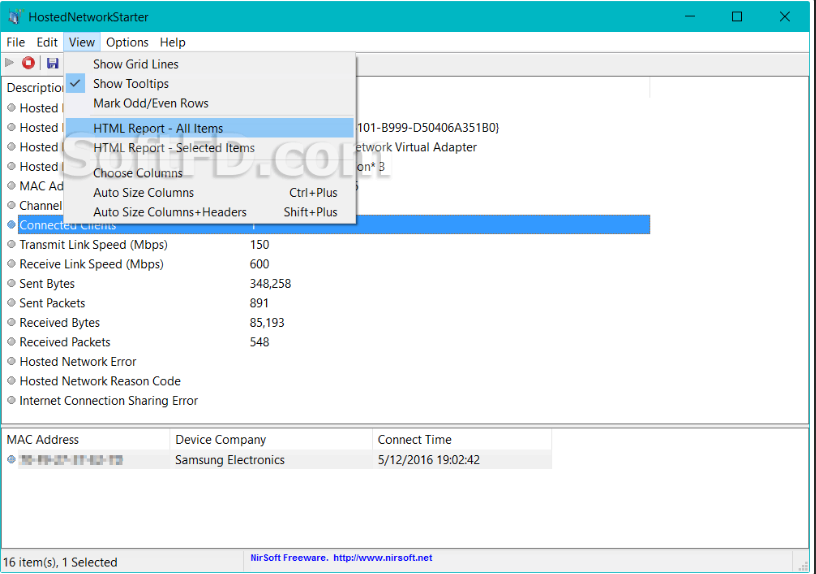 برنامج HostedNetworkStarter ﻹنشاء نقطة اتصال wifi