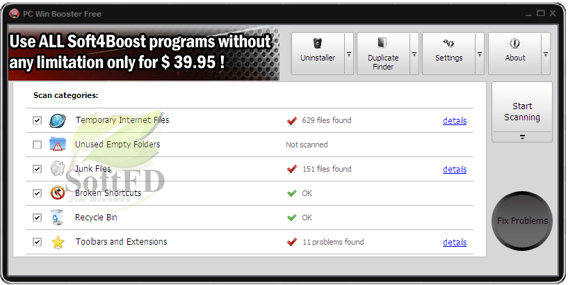 تحميل برنامج PC Win Booster Free لتسريع اداء الويندوز