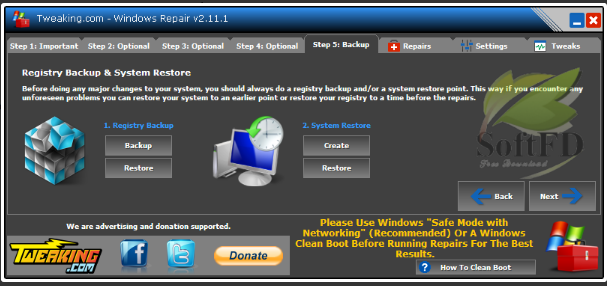تحميل برنامج Windows Repair لإصلاح نظام التشغيل