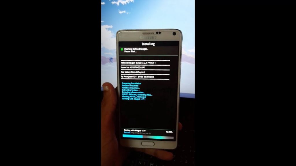 ‫روم نوجا للنوت 4 n910c‬‎